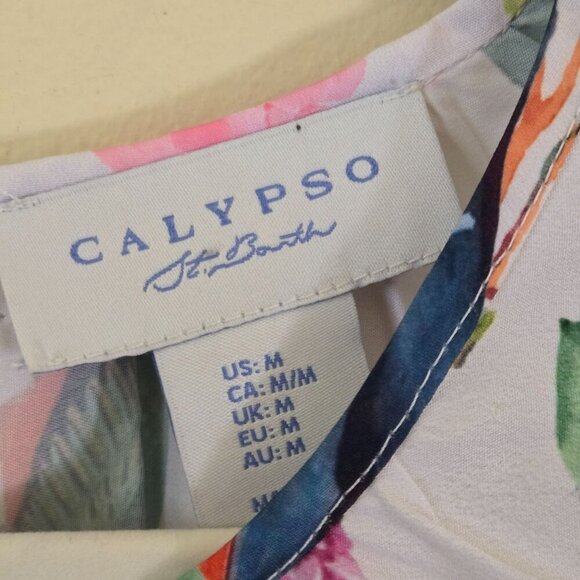 Calypso St. Barth NWT Tropical Maxi Skirt Set Novelty Print Versatile Size M - Picture 8 of 10